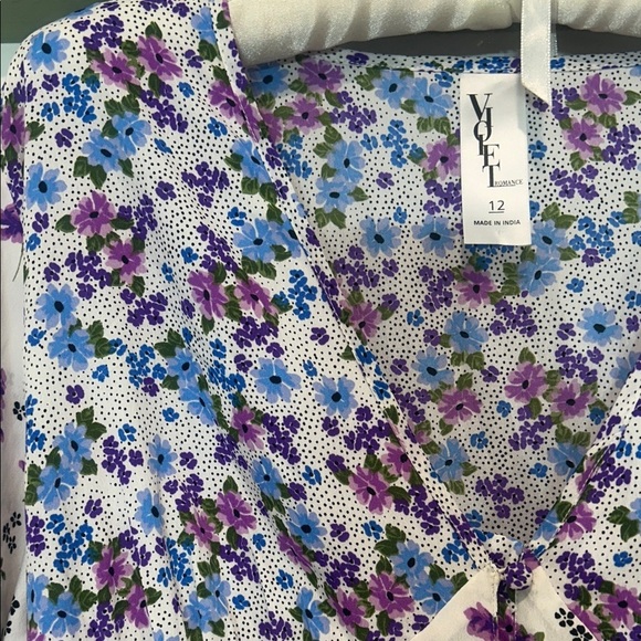 ASOS Maternity Floral Maxi Dress - Blue and Purple size USA 8 medium - Picture 7 of 10